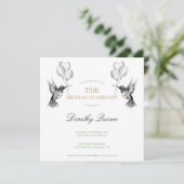 Waterverf Hummingbird and Balloons Birthday Kaart (Staand voorkant)