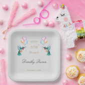 Waterverf Hummingbird Ballon Birthday Papieren Bordje (Feest)