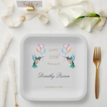 Waterverf Hummingbird Ballon Birthday