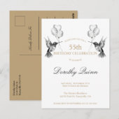 Waterverf Hummingbird Balloon uitnodiging (Voorkant / Achterkant)