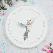 Waterverf Hummingbird begrafenismonument Ronde Sticker