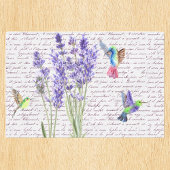 Waterverf Hummingbird Bird Decoupage Lavender Tissuepapier