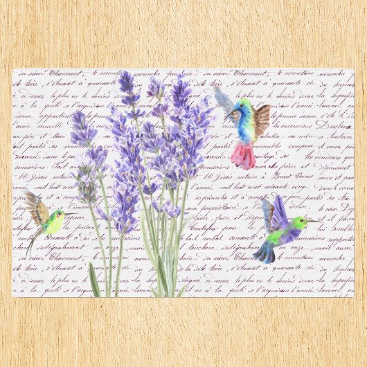 Waterverf Hummingbird Bird Decoupage Lavender Tissuepapier