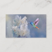 Waterverf Hummingbird Bird, Natuur, wilde dieren Visitekaartje (Achterkant)