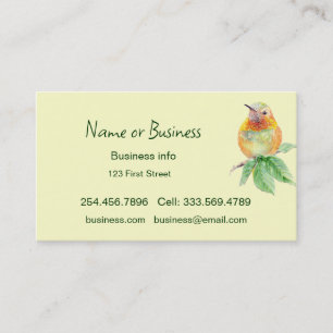 Waterverf Hummingbird Bird Visitekaartje