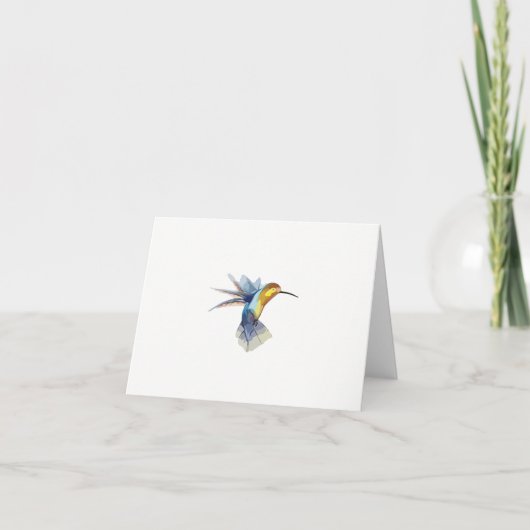 Waterverf Hummingbird Blank Card Feestdagen Kaart (Voorkant)