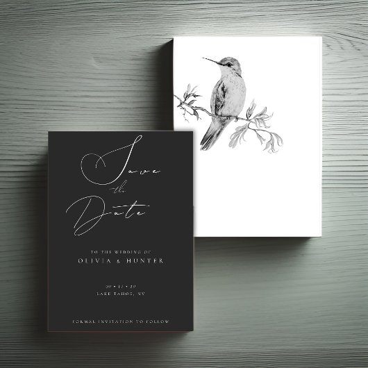 Waterverf Hummingbird Bruiloft Save the Date Kaart