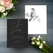 Waterverf Hummingbird Bruiloft Save the Date Kaart