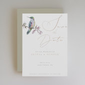 Waterverf Hummingbird Bruiloft Save the Date Kaart