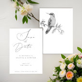 Waterverf Hummingbird Bruiloft Save the Date Kaart