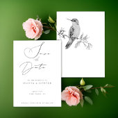 Waterverf Hummingbird Bruiloft Save the Date Kaart