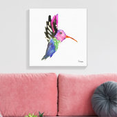 Waterverf Hummingbird Canvas kunst aan de muur (Insitu (Woonkamer))