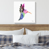 Waterverf Hummingbird Canvas kunst aan de muur (Insitu (Slaapkamer))