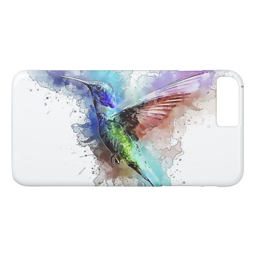 Waterverf Hummingbird Case-Mate iPhone Case (Achterkant (Horizontaal))