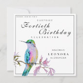 Waterverf Hummingbird ELKE Verrassingsverjaardagsf Kaart (Voorkant)