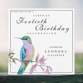 Waterverf Hummingbird ELKE Verrassingsverjaardagsf Kaart