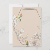 Waterverf Hummingbird Floral Geometric Wedding Save The Date (Achterkant)