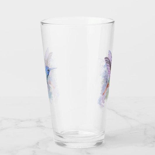 Waterverf Hummingbird Garden Bird Natuur Art Glas (Rechts)