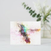 Waterverf Hummingbird Illustratie Briefkaart (Staand voorkant)
