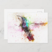 Waterverf Hummingbird Illustratie Briefkaart (Voorkant / Achterkant)