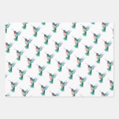 Waterverf Hummingbird Inpakpapier Vel (Voorkant 2)