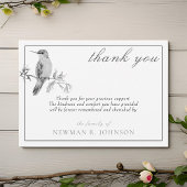 Waterverf Hummingbird Memorial Dank u Notitiekaartje