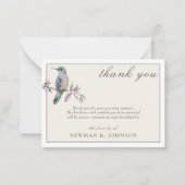 Waterverf  Hummingbird Memorial Dank u Notitiekaartje (Voorkant)