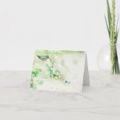 Waterverf Hummingbird Note Kaart (Voorkant)