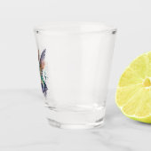 Waterverf Hummingbird Shot Glass Glas (Rechts)