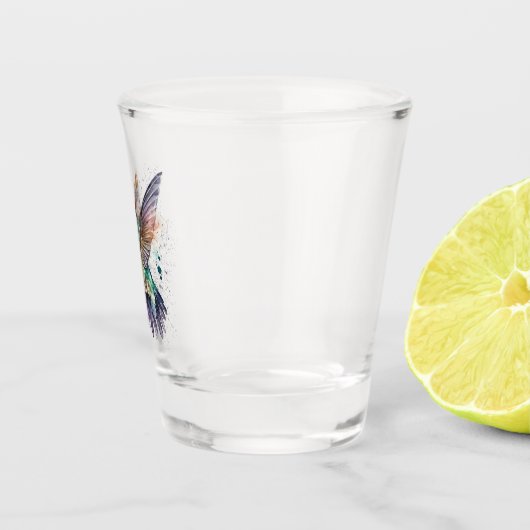 Waterverf Hummingbird Shot Glass Shot Glas (Rechts)