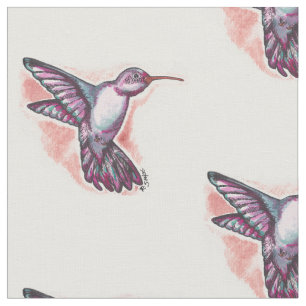 Waterverf Hummingbird Stof
