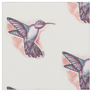 Waterverf Hummingbird Stof
