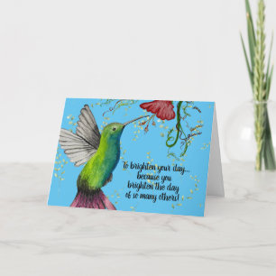 Waterverf Hummingbird Teacher Kaart