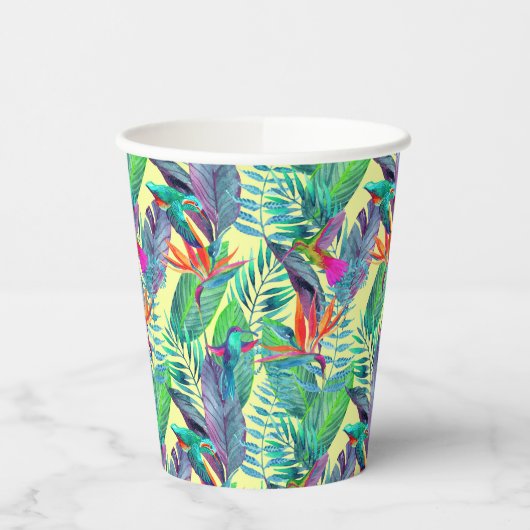 Waterverf Hummingvogels Papieren Bekers (Links)