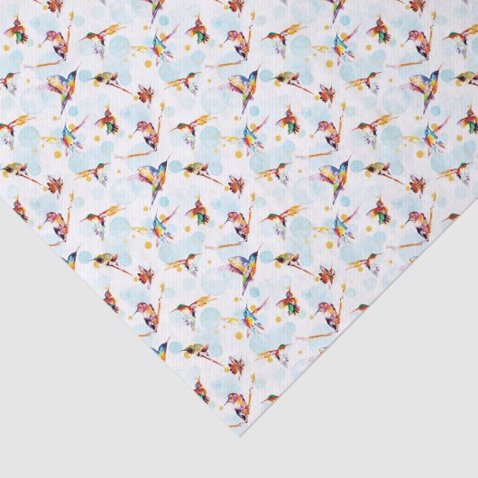 Waterverf Hummingvogels Tissuepapier (Detail)