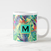 Waterverf Hummingvogels | Voeg je Initiaal toe Grote Koffiekop (Rechts)