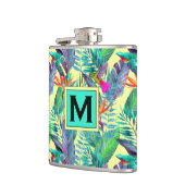 Waterverf Hummingvogels | Voeg je Initiaal toe Heupfles (Links)