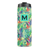 Waterverf Hummingvogels | Voeg je Initiaal toe Thermosbeker (Voorkant)