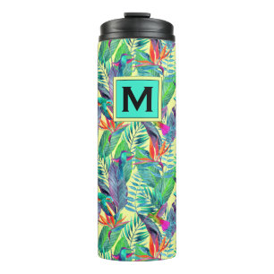 Waterverf Hummingvogels   Voeg je Initiaal toe Thermosbeker