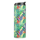 Waterverf Hummingvogels | Voeg je Initiaal toe Thermosbeker (Gedraaid links)