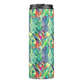 Waterverf Hummingvogels | Voeg je Initiaal toe Thermosbeker (Achterkant)