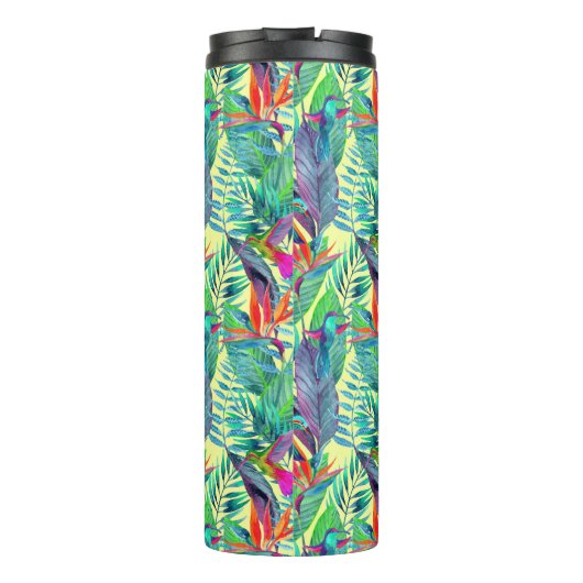 Waterverf Hummingvogels | Voeg je Initiaal toe Thermosbeker (Achterkant)