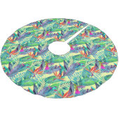 Waterverf Humminvogels in de Oerwoud Kerstboom Rok (Gekanteld)