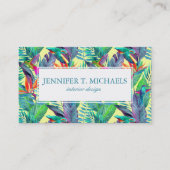 Waterverf Humminvogels in de Oerwoud | Monogram Visitekaartje (Voorkant)