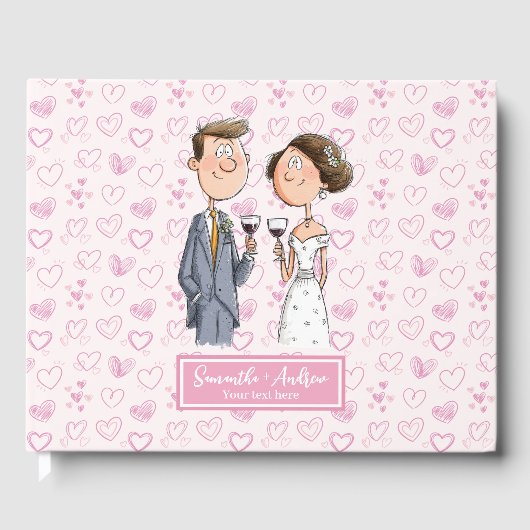 Waterverf Humor Trouwpaar Gastboek Gastenboek (Voorkant)