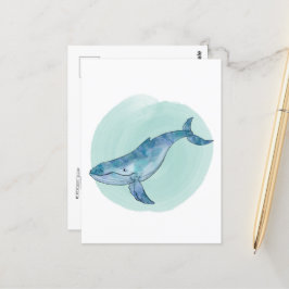Waterverf Humpback Whale Briefkaart
