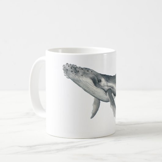 Waterverf Humpback Whale Cup Koffiemok (Voorkant links)