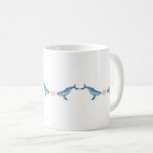 Waterverf Humpback Whale Heart 11oz keramische Mok (Voorkant rechts)