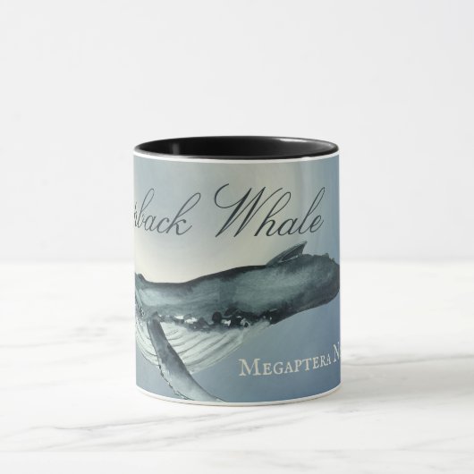 Waterverf Humpback Whale, Megaptera Novaeangliae Mok (Midden)