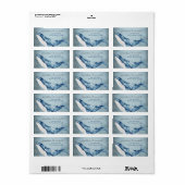 Waterverf Humpback Whale Nautical Beach Adres Etiket (Full Sheet)